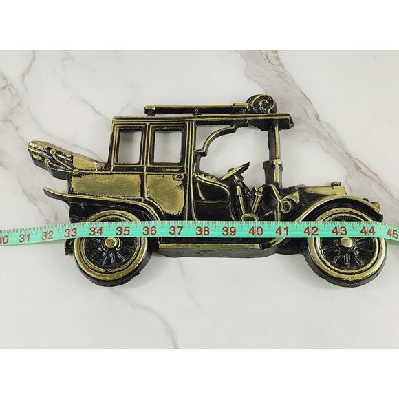 Car Design Wall Decor Plaque Cast Aluminum 14" Made in Japan x2 Vintage - Picture 15 of 16